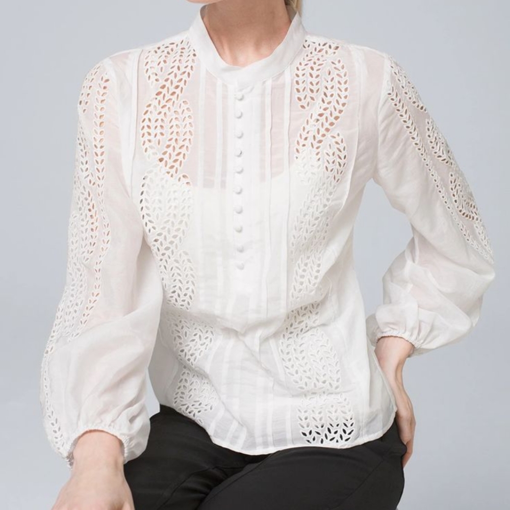 WHITE HOUSE BLACK MARKET | Embroidered Blouse